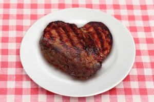 I heart you, mi"steak"